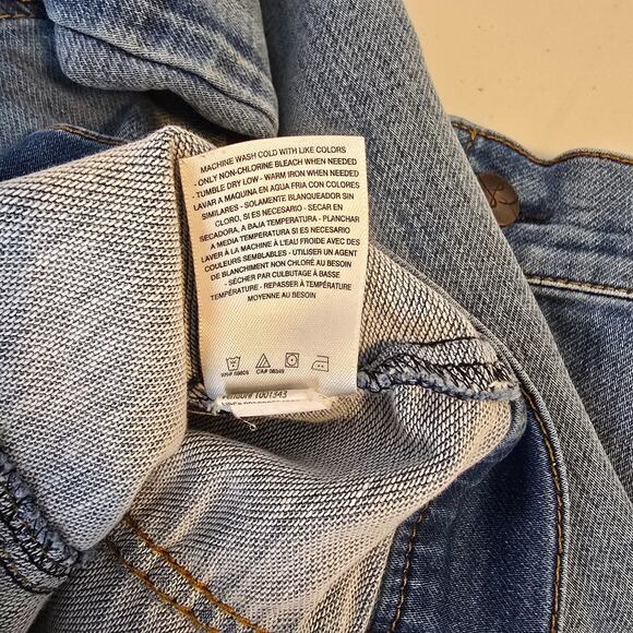 Jessica Simpson Cropped Jean Jacket Women's L Blue Acid Wash - Picture 5 of 16